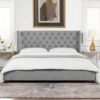 Manhattan - Shelter King Platform Bed Frame - Opal Gray - Image 10