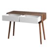 Rustic Entryway Console Table With Carved Panel Drawers And Wood Legs - Natural - Image 16