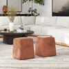 Clyde - Tapered Square Upholstered Ottoman - Spice Orange - Image 7