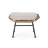 Outdoor Modern Boho Wicker Ottoman With Cushions (Set of 2) - Beige / Brown - Image 6
