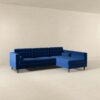 Christian - Sectional Sofa Right Facing - Blue - Image 3