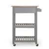 Tattnall - Kitchen Cart With Wheels - Gray - Image 7