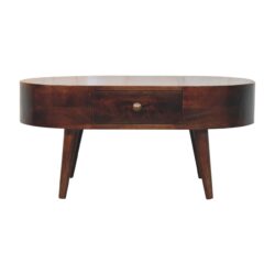 Rounded Coffee Table - Walnut