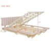 Queen Size Upholstered Hydrualic Platform Floating Bed With LED Light And USB Port - Pink - Image 21