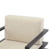 Modern 3 Piece Outdoor Patio Seating Set With Aluminum Frame And Weather Resistant Cushions - Beige / Gray - Image 17