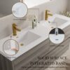 Freestanding Bathroom Vanity With Sink, Bathroom Storage Vanity Cabinet With Stone Resin Countertop And Soft Close Drawers - Ash Gray - Image 4