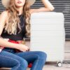 Set 3 Pieces 20" / 24" / 28" Abs Spinner Wheel Luggage, Matching Color, With Combination Lock - White - Image 8