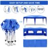 10'X20' Folding Canopy With 6 Removable Sidewalls Outdoor Event Shelter UPF 50+ Gazebo Portable Tents For Parties Beach Camping Wedding Ez Pop Up Canopy - Blue - Image 2