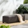 Santiago - Wicker Storage Bench - Brown Multi - Image 6