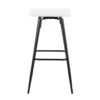 Ale - Contemporary Fixed Height Bar Stool (Set of 2) - White / Black - Image 5