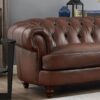 Newport - Leather Loveseat - Caramel - Image 3