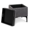 Natasha - Storage Ottoman With Tray - Gray - Image 3