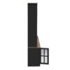 Wall Unit Entertainment Center With Bookshelves For TVs Up To 80", Modern TV Stand Media Console With Cabinets, Tempered Glass Doors And Adjustable Shelves For Living Room - Black - Image 17