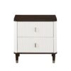 Carena - Night Stand With USB - White / Walnut - Image 2