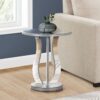 Accent Table, Side Mirror, Transitional - Silver - Image 4