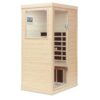 Hemlock Mini 1 Person Far Infrared Door On The Left Of The Indoor Sauna Room - Natural - Image 5