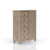 Queen Canopy Bedroom Set With A 2 Drawer Nightstand A Modern Dresser With Poster Mirror And A Door Chest - Sand - Image 19