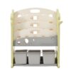 Kids Bookshelf Toy Storage Organizer With 17 Bins And 5 Bookshelves, Multi-Functional Nursery Organizer Kids Furniture Set Toy Storage Cabinet Unit With HDPE SheLF And Bins - Light Green - Image 21