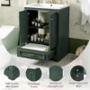 Bathroom Vanity With Ceramic Sink Combo, Modern Freestanding Storage Cabinet With Silver Handles, Soft Closing Doors - Green - Image 7
