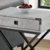 Accent Side Table, Storage Drawer, Contemporary Convenient Design - Gray - Image 2