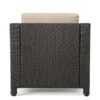 Modern Outdoor Club Chair With Removable Cushions - Brown / Beige - Image 12