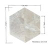 Hexagon Marble Tile For Floor And Wall Honed Stone 1 Box With (Set of 12) - Beige / Gold - Image 2