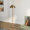 Allure - 2 Light Floor Lamp, Gold, Natural Tube, Double On / Off Pull Chain - Gold / Rattan - Image 5