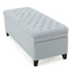 Juliana - Storage Ottoman With Fabric Upholstery - Light Blue - Image 6