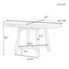 Gia - Round Extendable Dining Table With 16" Leaf Wood - Espresso - Image 7