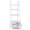 Sawhorse - Ladder Shelf With Storage - White - Image 2