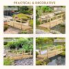 Outsunny - 7' Wooden Garden Bridge With Safety Rails, Backyard Footbridge For Ponds, Creeks, Streams - Natural - Image 6