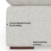 Jasmine - Corner Sofa Module - Gray - Image 11