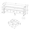 TV Stand, Console, Media Entertainment Center, Storage Drawers, Elegant Design - Taupe - Image 12