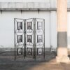 Room Photo Frames Screen Divider Screens, 3 Panel Decorative Screen With Photo Frames, Antique Mirror, Candle Stick - Black - Image 3