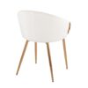 Claire - Contemporary Glam Chair (Set of 2) - Gold / Cream - Image 4