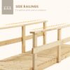 Outsunny - 7' Wooden Garden Bridge With Safety Rails, Backyard Footbridge For Ponds, Creeks, Streams - Natural - Image 4