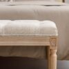 Upholstered Tufted Bench Ottoman, Dining Bench Bedroom Bench Footrest Stool Accent Bench For Entryway Dining Room Living Room - Beige - Image 5