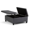 Ellis - Coffee Table Storage Ottoman - Stone Gray - Image 3