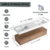 Contemporary Wall Mounted Bathroom Vanity With Dual Resin Sink And Soft Close Drawer - Imitative Oak - Image 11