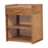 Larissa - T Bar Open Bedside Table - Oak - Image 3