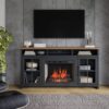 Essex - Fireplace TV Stand Console For TVs Up To 85" - Black, Whiskey - Image 5
