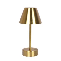 Elegance Rechargeable LED Table Lamp Plated LED Touch Switch - Antique Brass / Gold