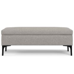 Rebecca - Large Coffee Table Storage Ottoman With Lift Up Lid - Gray