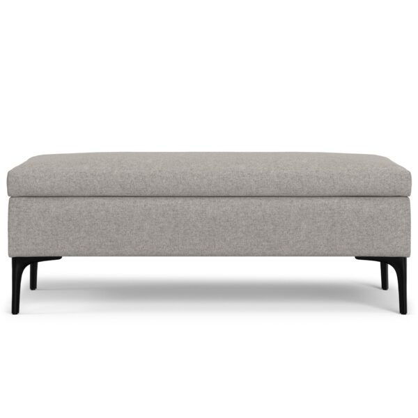 Rebecca - Large Coffee Table Storage Ottoman With Lift Up Lid - Gray