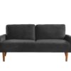 Sofa, European Style With Sleek Design, Modern & Vintage Flair, Upholstered 3 Seater Couch - Black - Image 2