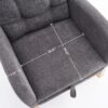 Accent Rocking Chair With Footrest High Back Rubber Wood Rocking Legs Bedroom Living Space - Gray - Image 16