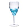Swirl Plastic Wine Glasses (Set of 4), Bpa Free Acrylic, Unbreakable, 12Oz - Blue - Image 2