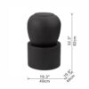 Heavy Outdoor Cement Fountain, Cute Unique Urn Design Water Feature For Home Garden, Lawn Deck & Patio - Black - Image 2