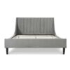 Aspen - Queen Vertical Tufted Modern Headboard Platform Bed Set - Opal Gray - Image 5