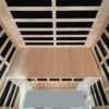 Low Emf Front Door With Heating Panel 2 Person Hemlock Far Infrared Indoor Suana Room - Natural - Image 9